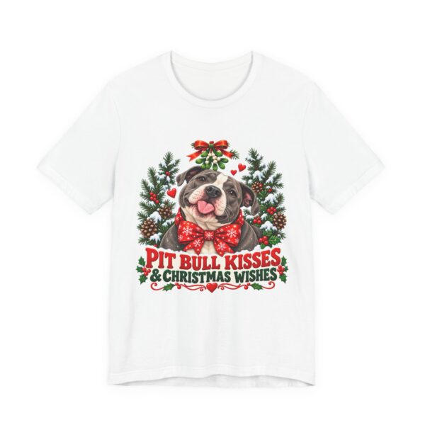 9131400592158820481_2048-1.jpeg Pit Bull Kisses & Christmas Wishes T-Shirt