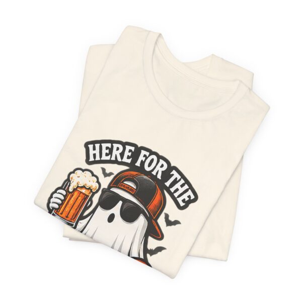 9282489292523876138_2048.jpeg Here For The Boos Halloween Tee – Funny Ghost Beer Shirt