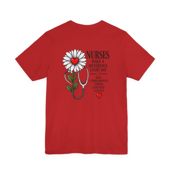 973593745167761347_2048.jpeg Nurse Appreciation T-Shirt - "Nurses Make a Difference Every Day" Floral Stethoscope Design